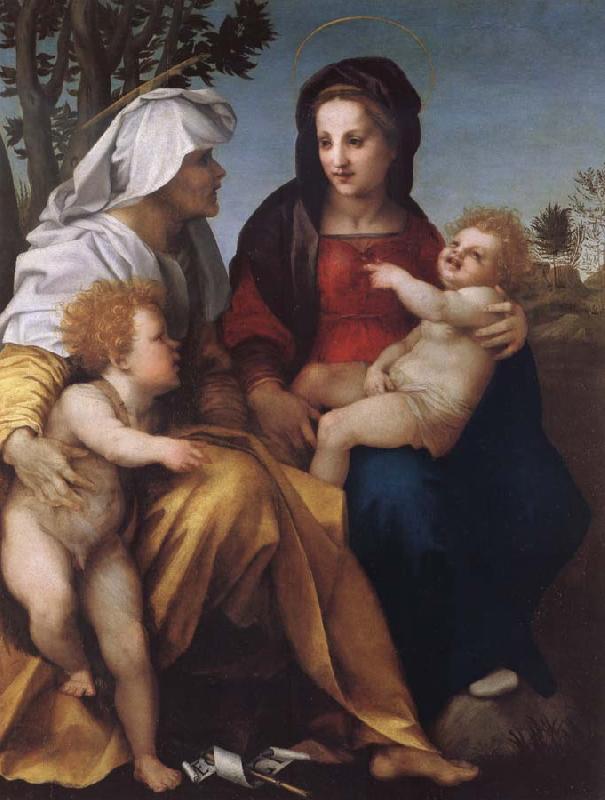 Andrea del Sarto THe Madonna and Child with Saint Elzabeth and Saint John the Baptist oil painting image